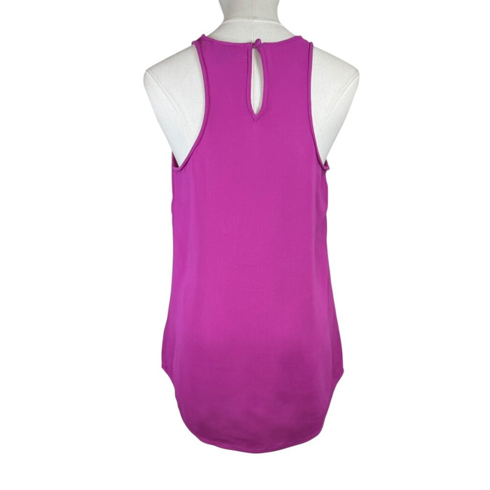 J. Crew Magenta Sleeveless Shell Top Size 6 Racerback Keyhole Workwear - Picture 2 of 7